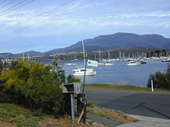 Udkig over havnen i Hobart, Tasmaniens hovedstad.