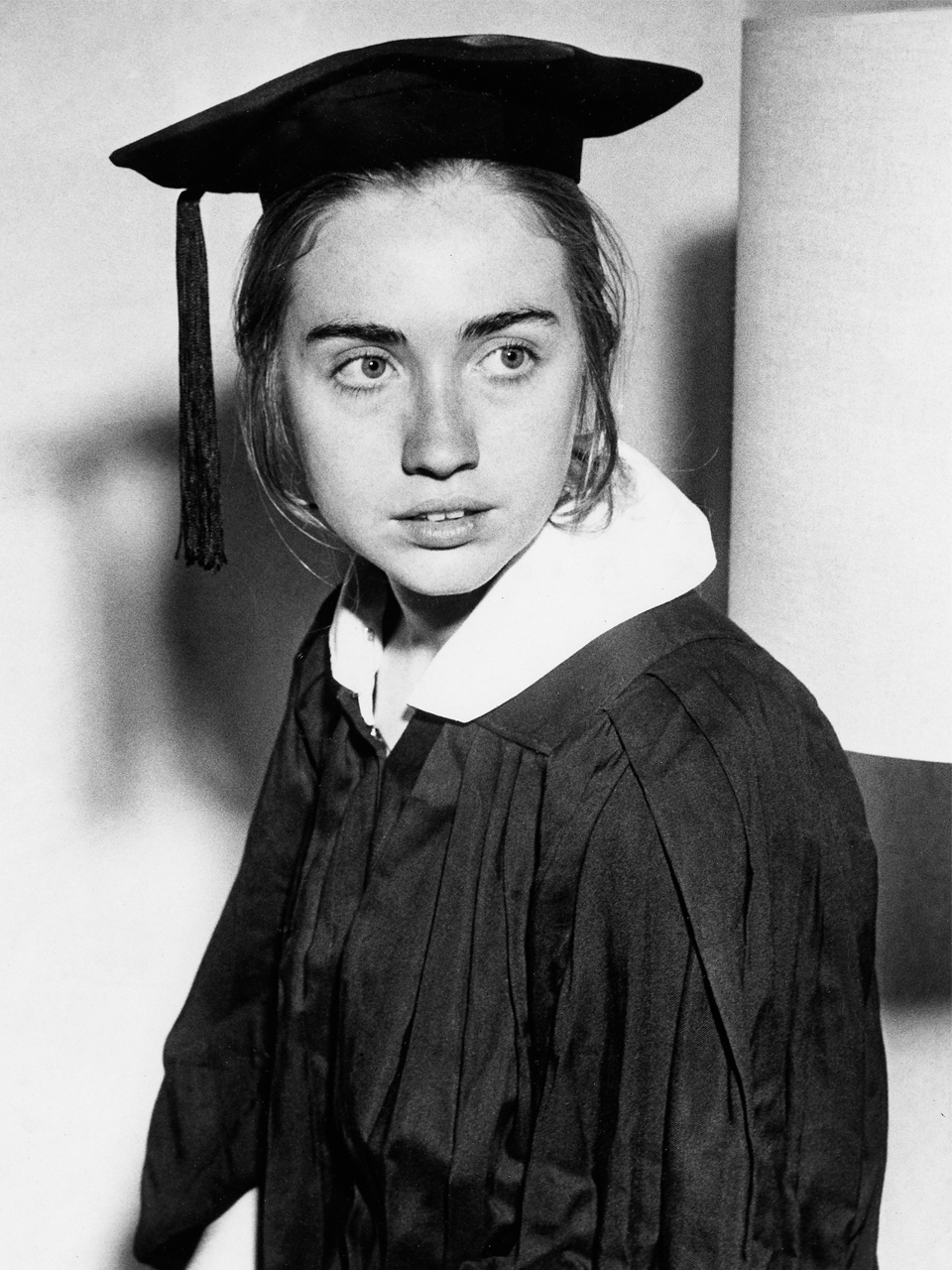 Før Hillary begyndte på Yale University, studerede hun på kvindecolleget Wellesley College. Foto John M. Hurley / Getty Images.