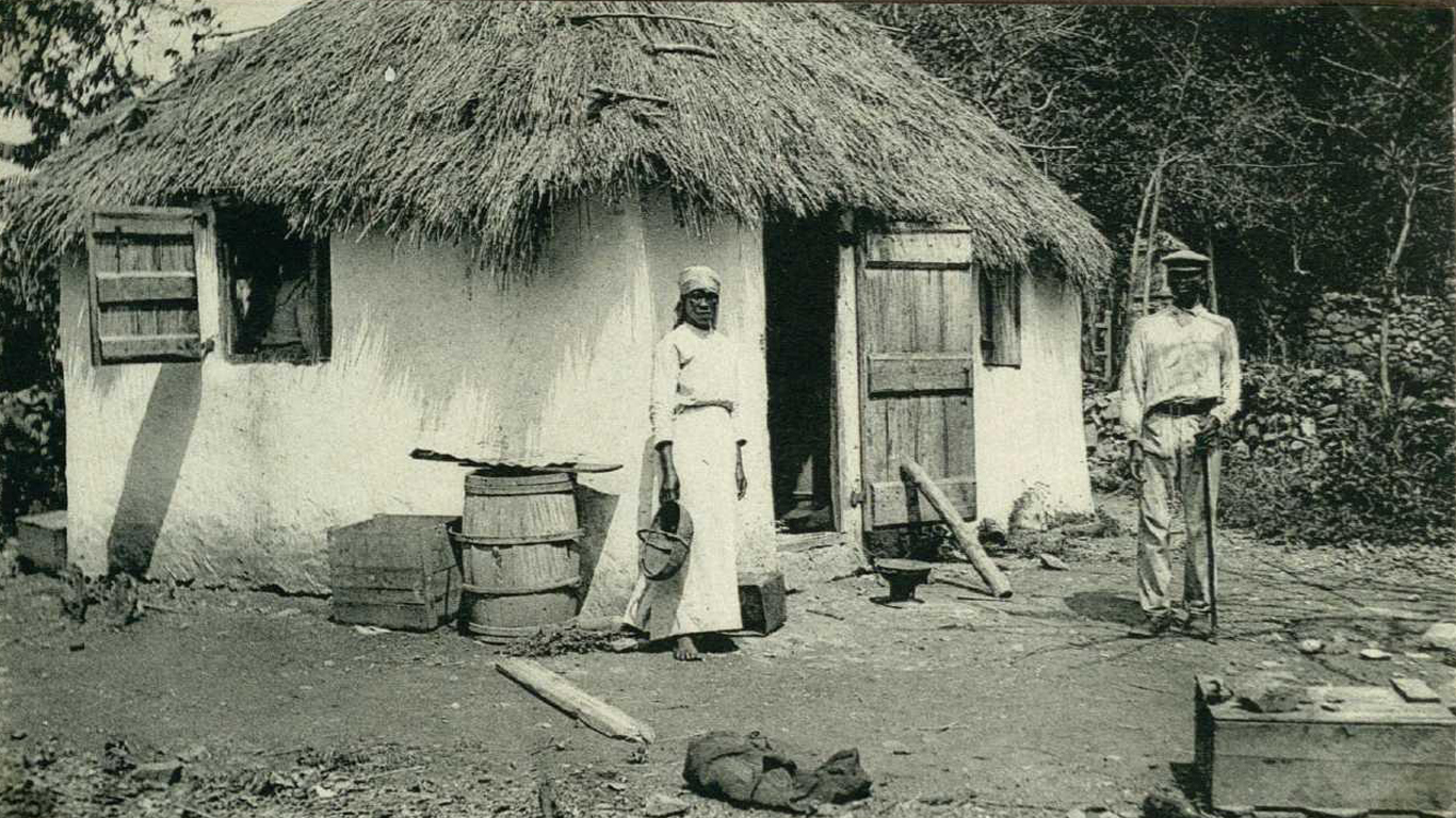 Leveforholdene for danske slaver var dårlige. De fik for lidt at spise og arbejdede seks-syv dage ugentligt 12 timer dagligt. Foto: Nationalmuseet. 